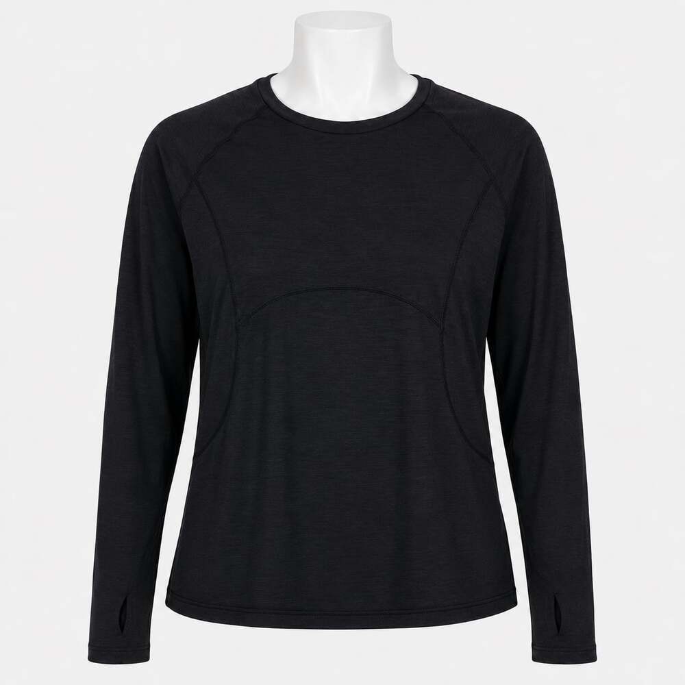 Spyder Active Women’s XL Black Long Sleeve Athletic Top Thumbholes Stretch